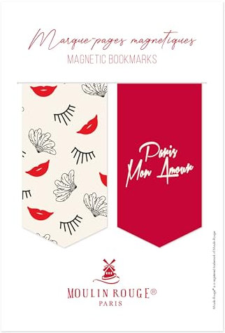 Clairefontaine 812446C - Set mit 2 magnetischen Lesezeichen Moulin Rouge, 10,5x15,5cm, 1 Set