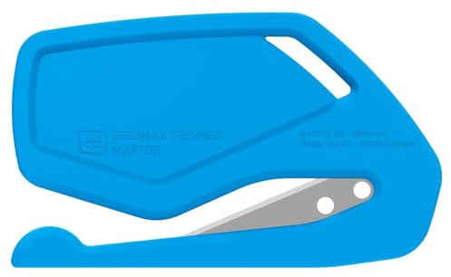 MARTOR 100 x Coltello di sicurezza, lama nascosta, TRENNEX con lama appuntita 85, coltello Cutter professionale, leggero, in plastica, Per mancini e destrorsi