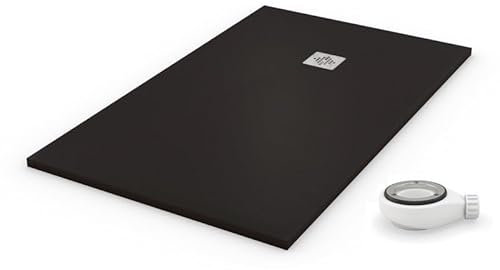 PLATO DE DUCHA NATURAL NEGRO - 60x60cm - resina con cargas minerales