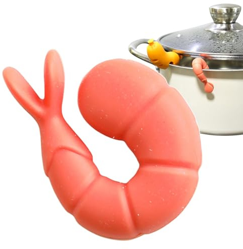 Soporte de silicona para tapa de ollas con protección contra sobrecocción, seguro y bonito, resistente al calor, para casa, restaurante