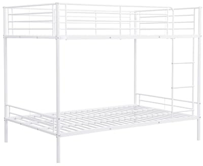 Vente-unique-Letto a castello 2 x 120 x 190 cm Bianco - DUOTIS II