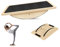 Balance Board Holz, Quadratisches Balance Board Erwachsene, Anti-Rutsch 350LBS Balanceboard for Under Desk, Wackelbrett Physiotherapie, für Übung Körper Gleichgewicht Strecken Beinmuskeln