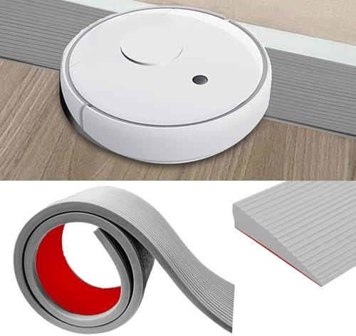 Dörrtröskelramp – 8 cm x 3 cm x 100 cm – tröskelramp, gummiramp uppkörningsramp, dörrtröskel rullstolsramp kan belastas upp till 800 kg, för robotdammsugare, rullstol, barnvagn, rullator, e skoter