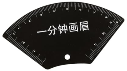 perfk Regla para cejas, plantilla para cejas, fácil de usar, negra, resistente, herramienta de simetría de maquillaje para principiantes, herramienta de, Forma de Medio