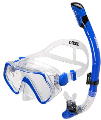 Arena Set de Máscara Panorámica y Snorkel para Adultos, Máscara Buceo Unisex, Máscara Panorámica con Visión Amplia, Snorkel con Tecnología Antiinfiltración, Silicona Hipoalergénica