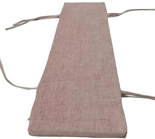 Outdoor/Indoor Bench Cushions 48/60inch - Non-Slip Rectangular Seat Pads with Zipper for Deck Chairs, Swings, Beer Tents, Bay Windows (Peach, 35x10x2in)
