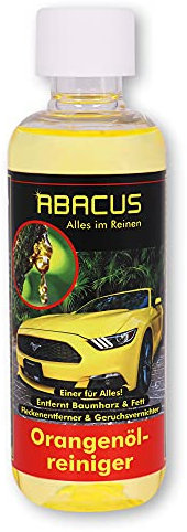 ABACUS® Orangenreiniger, Orangenölreiniger – Orange-Reiniger mit Orangenöl & Orangenduft – Fleckenentferner & Fettlöser löst Harz, Klebereste, Schmieröl, Teer, Tinte – Orangenreiniger 300 ml (4036)