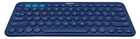 Logitech K380 Tastiera Bluetooth Multidispositivo per Windows, Apple iOS, ‎Bluetooth Wireless, Design Compatto, PC/Mac/Laptop/Smartphone/Tablet, Layout Italiano ‎QWERTY, Blu