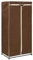 vidaXL Kleiderschrank mit Reißverschlüssen Faltschrank Stoffschrank Campingschrank Garderobe Schrank Regal Garderobenschrank Braun 75x50x160cm