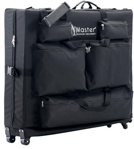 Master Massage Universal Size Wheeled Massage Table Carry Case with Wheels - Carrying Bag for Foldable Massage Bed with Castors-Fits 27” to 32” Width Folding Massage Tables - Black.