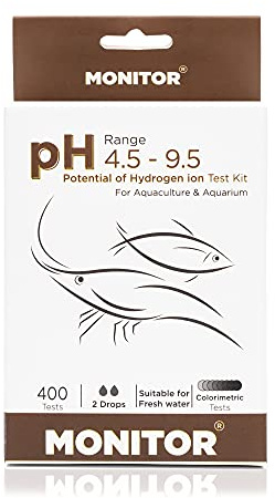 Monitor pH 4.5-9.5 Test KIT (400 Tests) - Monitor Aquarium and aquaculture Water Quality