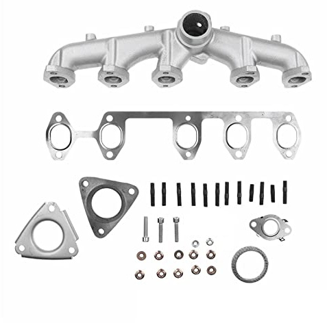 TBVPARTS Colector De Escape con Juego de Juntas y Accesorios Transporter/Multivan/Toureg 2.5 TDI Motores: BNZ BPC BPE BPD 070253031F 070253031