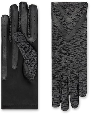isotoner Women's Water Repellent Touchscreen Chevron Heritage Spandex Gloves