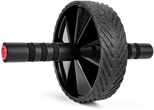 Molti Bauchroller Ř 17,5 cm Bauchtrainer Roller Trainings-Rollrad Bauchmuskeltraining Wheel für Krafttraining Zuhause Fitnessgerät für Damen und Herren (Schwarz)