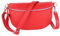 MIRROSI® Bauchtasche Damen, Made in Italy, Echtleder Umhängetasche Echtes Leder, Brusttasche, Crossbody Bag aus Echtem Leder, in 3 Größen erhältlich (Rot Silberner Reißverschluss) (Gr.L)