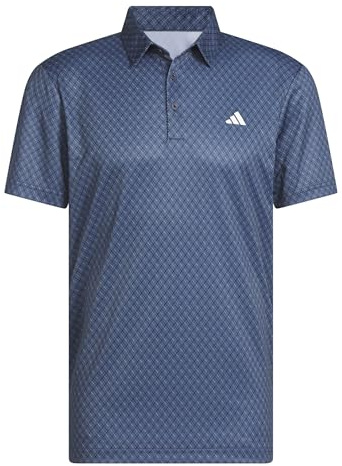 adidas Men's Mens CORE Allover Print Polo Shirt, Collegiate Navy/White, M