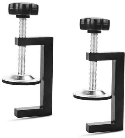 Mainiusi Morsetto a vite piccolo da tavolo, 2 pezzi, morsetto a C universale (nero)