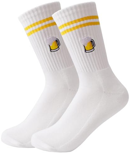 YANSYUN Beer socks, Calcetines de Cerveza, Calcetines de Tenis para Hombre, Regalos para Hombre