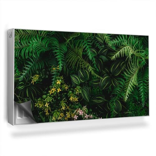 Alfombrilla Magnética 110x60 cm Fácil Instalación para Radiador Protección contra el Polvo y Daños Magnético Panel Decorativo - Plantas de la Selva helechos Clima Oscuro