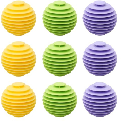 APOMOONS 9 Unidades Bolas Secadora de Ropa, Pelotas Secadora, Bolas de Lavado, Bolas de Secado para Secadora de Ropa, Bolas de Lavado de Goma, para Reducir Las Arrugas Y La Pinza