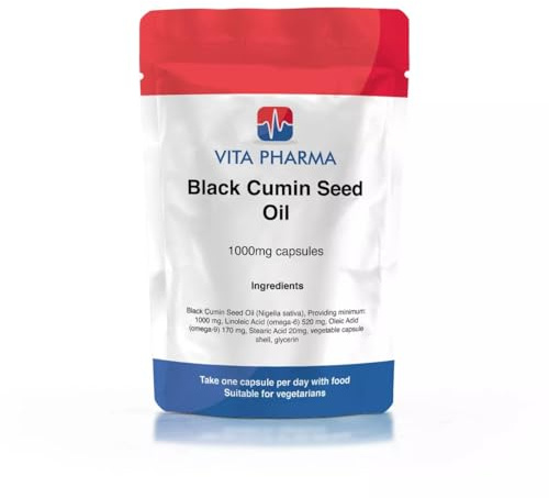 VITA PHARMA Black Cumin Seed Oil 1000mg 365 Capsules
