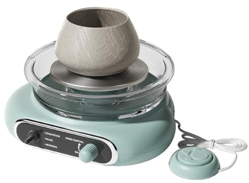KHZKHC Herramientas Eléctricas para Modelar Cerámica, Máquina para Hacer Cerámica con Velocidad Ajustable, Herramientas De Alfarería con Pedal, Desmontable Y Fácil De Limpiar, para Principiantes