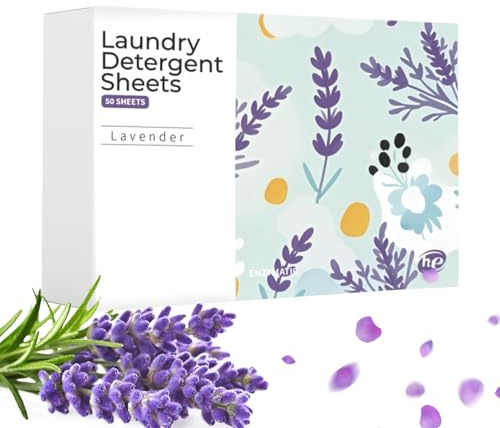 Laundry Detergent Sheets,50 Count Safe Gentle Soap | Quick-Dissolving Laundry Detergent Tablets,for Sensitive Skin Home Travel College Dorm Apartment Business Trip Camping Vacation