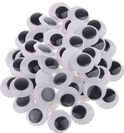 predolo Ojos Móviles Autoadhesivos para Manualidades Juego de Ojos Plásticos Pegatinas Decorativas Suministros para Niños Adecuados para Entrenamiento, 20 Piezas 60 Piezas