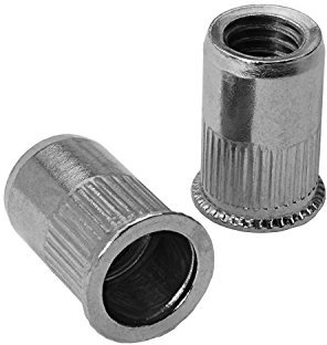 100 Stück Nietmuttern Edelstahl V2A M6 x 14 mm - Blindnietmuttern Einnietmuttern kleiner Senkkopf