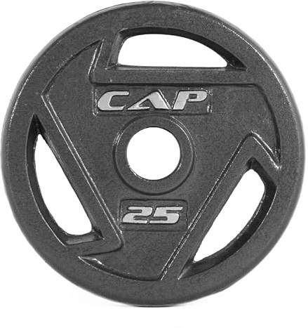 CAP Barbell 25 LB Cast Iron Olympic 2-Inch Grip Weight Plate - Single | Black
