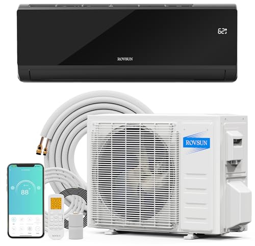 ROVSUN 9000 BTU 19 SEER 115V Energy Saving Ductless Mini Split Inverter Plus System with Heat Pump and Dehumidification, AHRI Certified