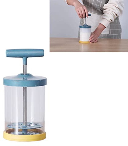 Hosoncovy Manual Milk Frother DIY Cream Mixer Hand Pump Frother Foam Maker Egg Mixer Egg Beater for Home Kitchen Baking