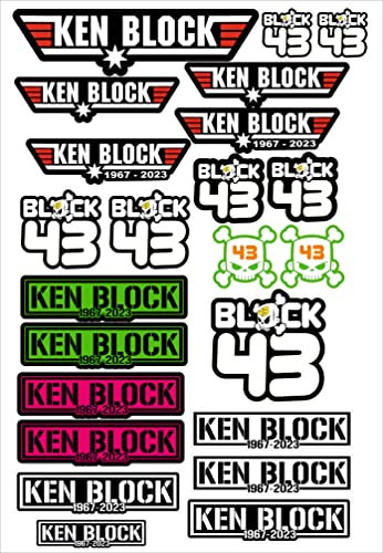 Ken Block Aufkleber Digitaldruck a4 Bogen einzeln geschnitten Rally Hoonigan Sticker