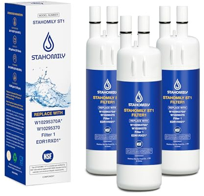 STAHOMILY EDR1RXD1 Water Filter Replacement for Whirlpool, Everydrop Filter 1, W10295370a, WHR1RXD1, KAD1RXD1, Compatible with Kenmore 46-9930, 46-9081, 3 Pack