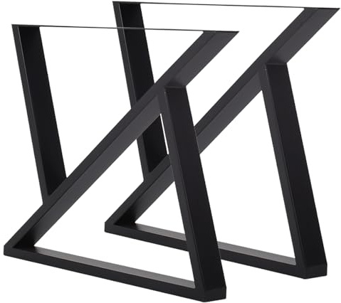 INMOZATA Table Legs Set of 2, Heavy Duty Industrial Z-Shaped DIY Furniture Legs Coffee Table Legs with Screws for DIY Table Desk Breakfast Bar Stand Bench (W50cm X H71cm)