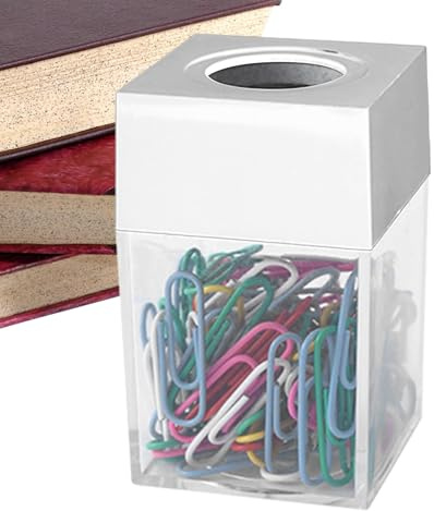 Büroklammernhalter, magnetische Büroklammern-Aufbewahrungsbox, einfach zu bedienen, transparenter Büroklammernhalter, Büroklammernspender