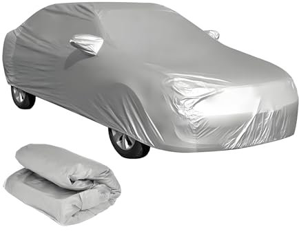 LN COZY CORNER Universal Car Cover Waterproof Breathable UV Protection All-Weather Outdoor Auto Cover Scratch-Resistant Durable Car Cover for Sedan Hatchback and Medium Cars (L)