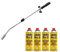 Butane Weed Gas Burner Wand Blowtorch with Butane Gas Canisters Weeds Killer (Weed Burner with 4 Cans)