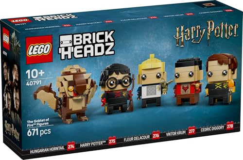 LEGO Harry Potter The Goblet of Fire™ BrickHeadz Set 40791, Collectible Building Toy, 671 Pieces, Age 10+, Character Figures