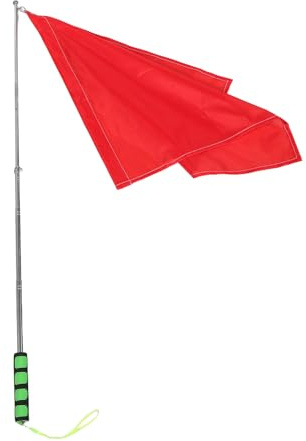 VICASKY Bandiera Arbitro Rossa per Addestramento Cavalli Asta Telescopica Portatile da 12 M Bandiera per Segnalazione e Competizione Equestre Resistente al Vento e Uso Outdoor