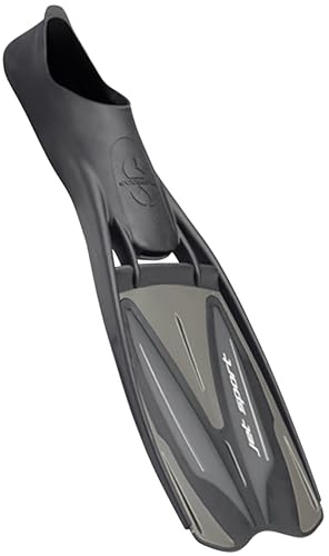 ScubaPro Jet Sport Full Foot Fins (Black/Gray, X-Large)