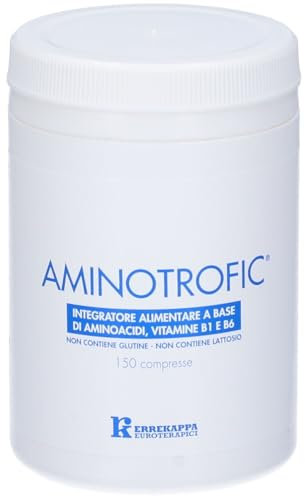 Errekappa Euroterapici - Aminotrofic® Integratore Alimentare 150 Compresse a Base di Aminoacidi Essenziali EAA, Ramificati e Vitamine Supplemento Nutrizionale Carenza Proteine, con Vitamina B 1 e B6