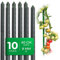 Novatool 10 Stück kleine Pflanzstäbe 60cm grün 8mm stabil Metallrohr kunststoffummantelt Rankstäbe für Pflanzen Rankhilfe Gurken Tomatenstäbe für Kletterpflanzen Rankstab Pflanzstab 60 cm