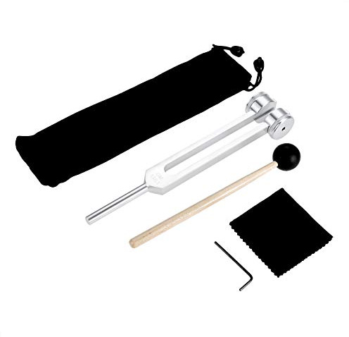 Dreld 136.1Hz Tuning Fork with Silicone Hammer and Bag for DNA Repair Healing, Sound therapy, Perfect Healing, Musical Instrument, Balancing, Healers, Vibration