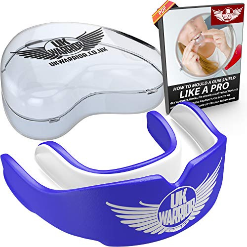UK Warrior Kids Gum Shield, Junior Mouthguard for Rugby, Boxing, Hockey, Karate, Judo Custom Fit Mouth Guard for Boys & Girls