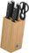 WMF Sequence Messerblock mit Messerset 6teilig, Made in Germany, 4 Messer, Schere, Bambus-Block, Performance Cut, Spezialklingenstahl