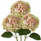3PCS Hydrangea Artificial Flowers Decorative Yellow Fake Flowers with 63cm Long Stem Real Touch Silk Hydrangea for Home Hotel Office Wedding Bridal Decorations Floral Arrangements