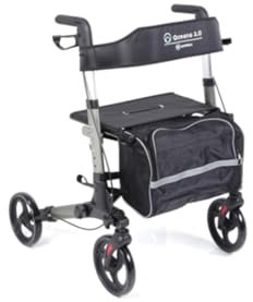 Rollator Deambulatore Girello per Anziani in Alluminio GRIGIO OCEANO 2.0 Art. RP545 -
