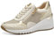 MARCO TOZZI Damen Wedge Sneaker Freizeit mit Keilabsatz, Beige (Cream Comb), 41 EU