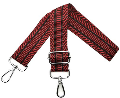 Taschengurte zum Wechseln Damen Tragegurt, Verstellbarer Schultergurt für Taschen, Taschengurt Breit 3.8cm mit Silber Karabiner für Schultertasche Handtaschen Tragetaschen Zubehör Rot, L3